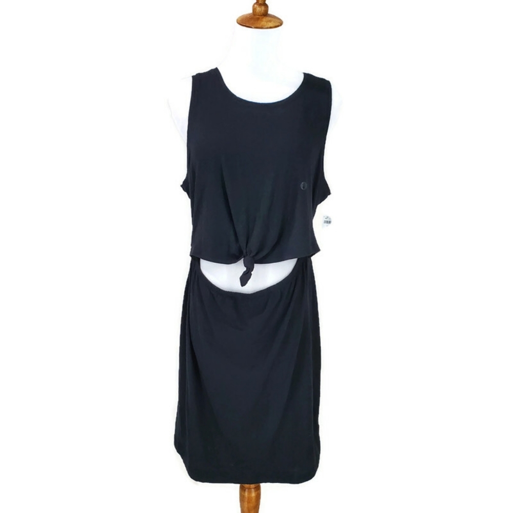 aerie Black Knot-Front Cutout Tank Dress - Picture 2 of 9
